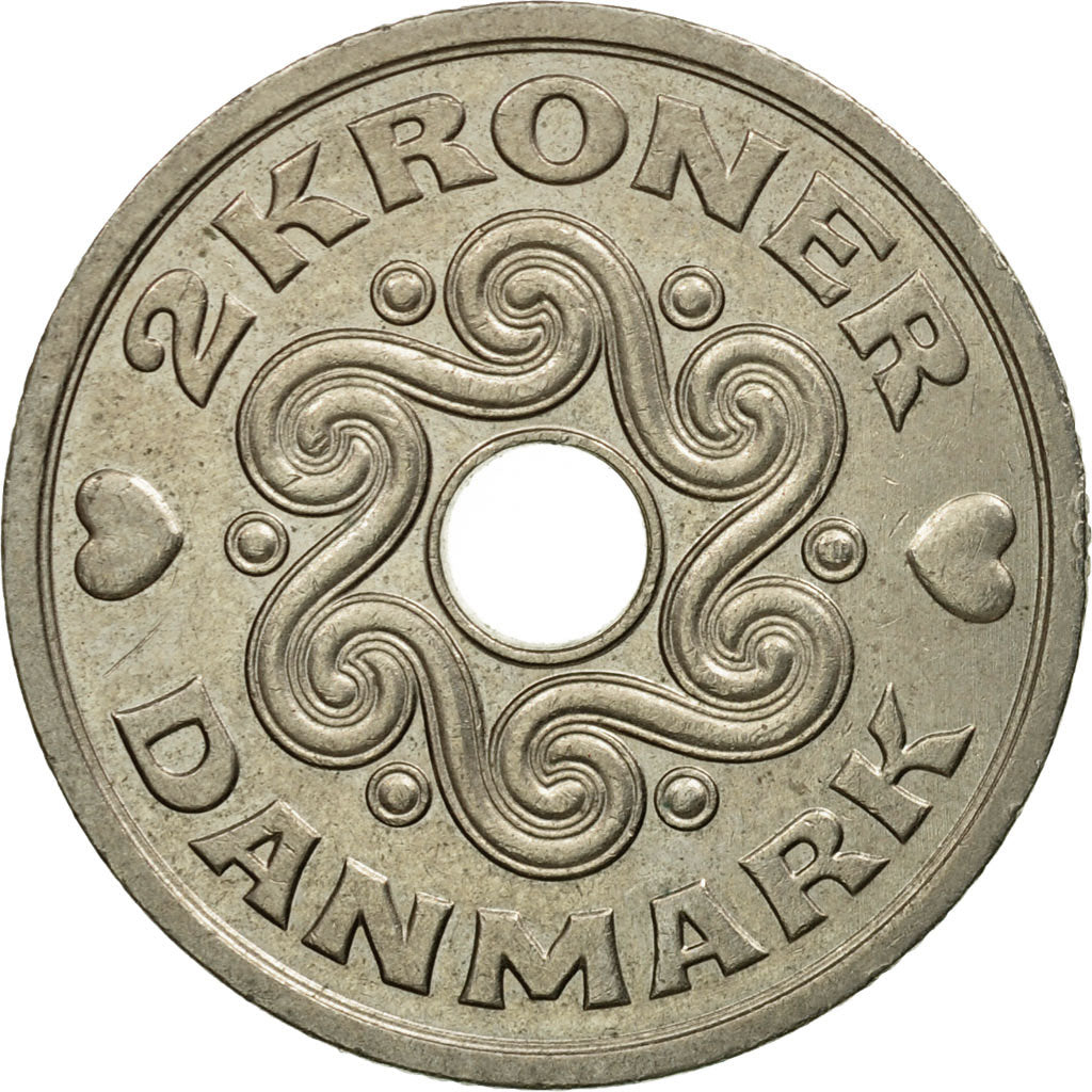 Coin, Denmark, Margrethe II, 2 Kroner, 1994, Copenhagen, EF(40-45)