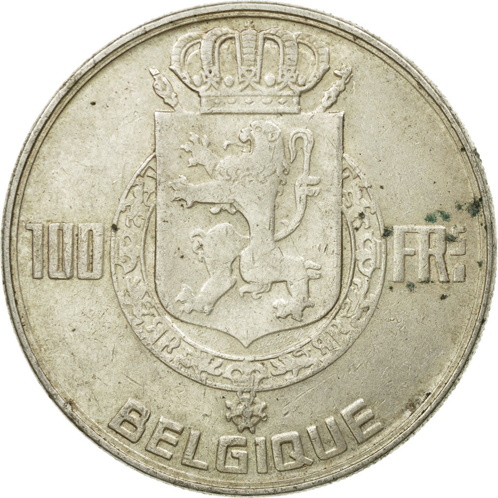 Münze, Belgien, 100 Francs, 100 Frank, 1950, SS, Silber, KM:138.1