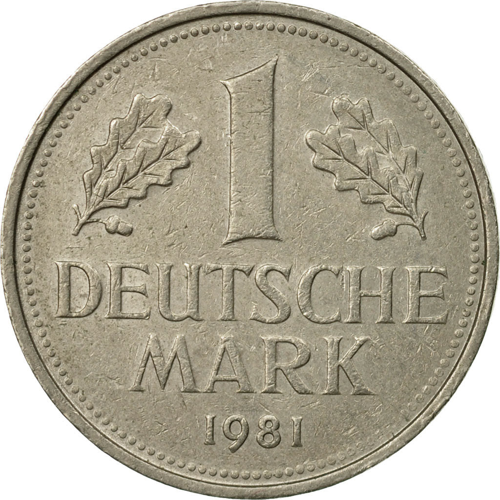 Moneta, GERMANIA - REPUBBLICA FEDERALE, Mark, 1981, Karlsruhe, BB, Rame-nichel