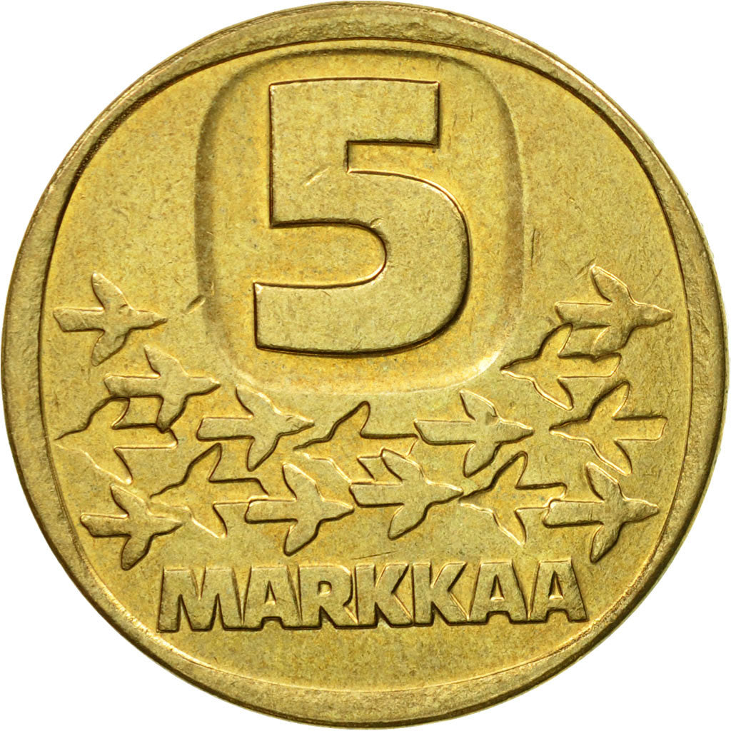 Coin, Finland, 5 Markkaa, 1991, EF(40-45), Aluminum-Bronze, KM:57
