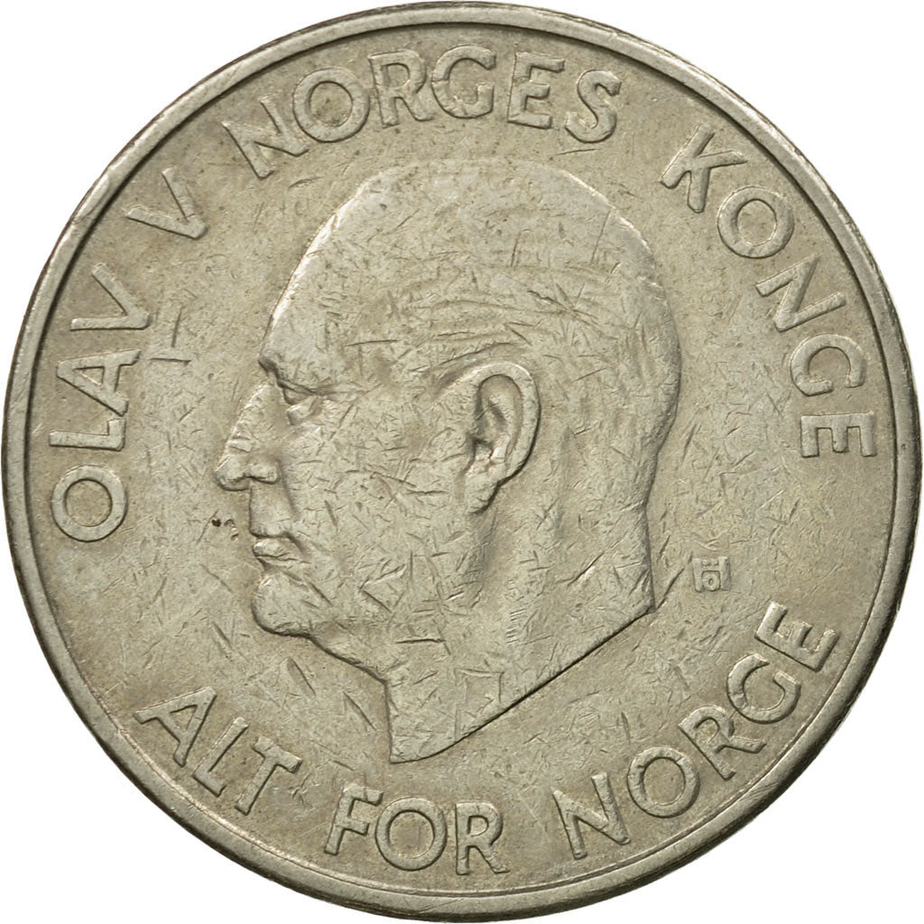 Münze, Norwegen, Olav V, 5 Kroner, 1964, SS, Copper-nickel, KM:412