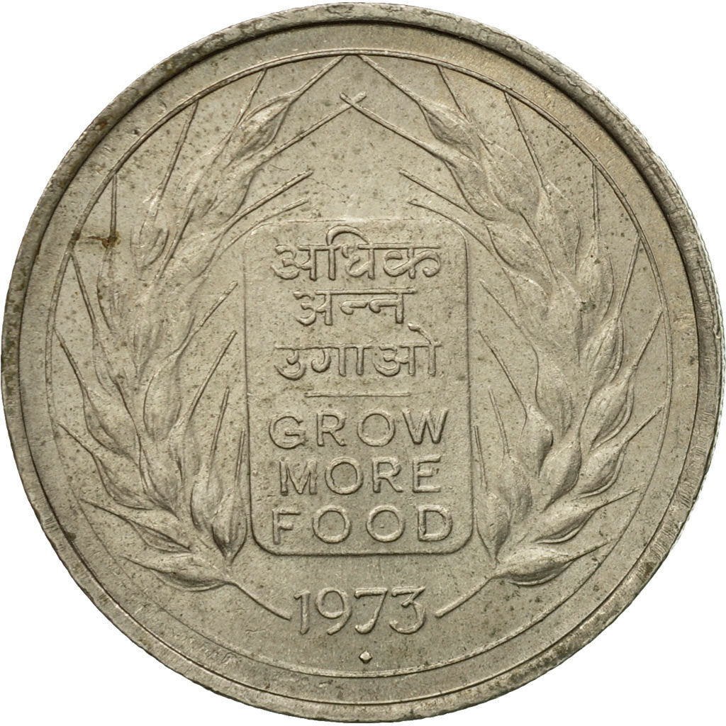 Coin, INDIA-REPUBLIC, 50 Paise, 1973, EF(40-45), Copper-nickel, KM:62