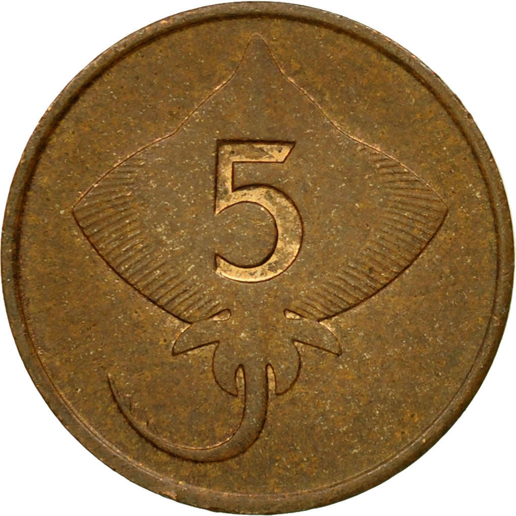 Coin, Iceland, 5 Aurar, 1981, EF(40-45), Bronze, KM:24