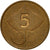 Moneta, Islandia, 5 Aurar, 1981, EF(40-45), Bronze, KM:24