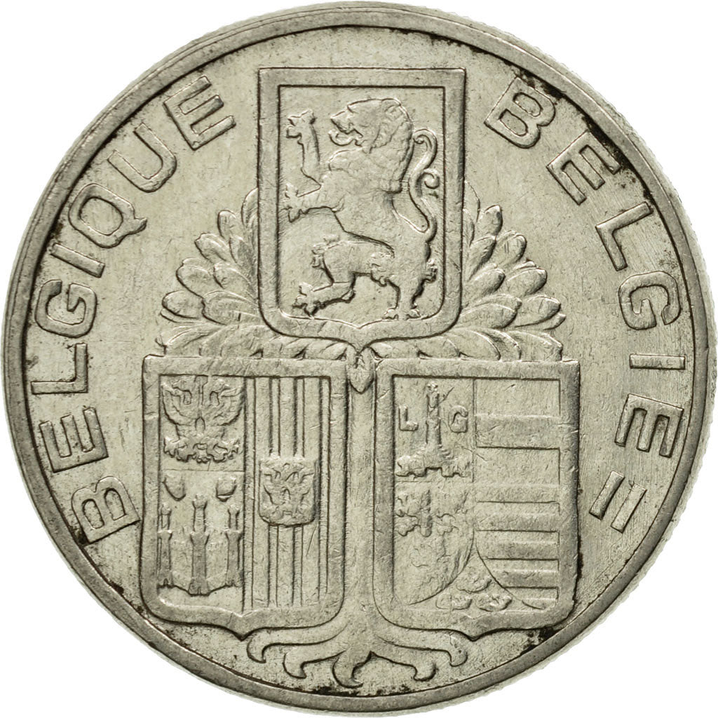 Coin, Belgium, 5 Francs, 5 Frank, 1938, EF(40-45), Nickel, KM:116.1