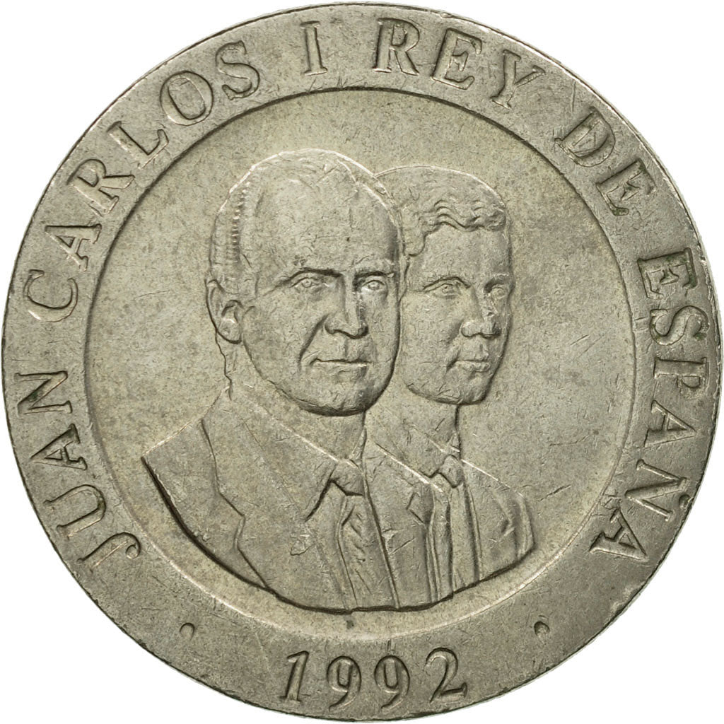 Moneda, España, Juan Carlos I, 200 Pesetas, 1992, MBC, Cobre - níquel, KM:910