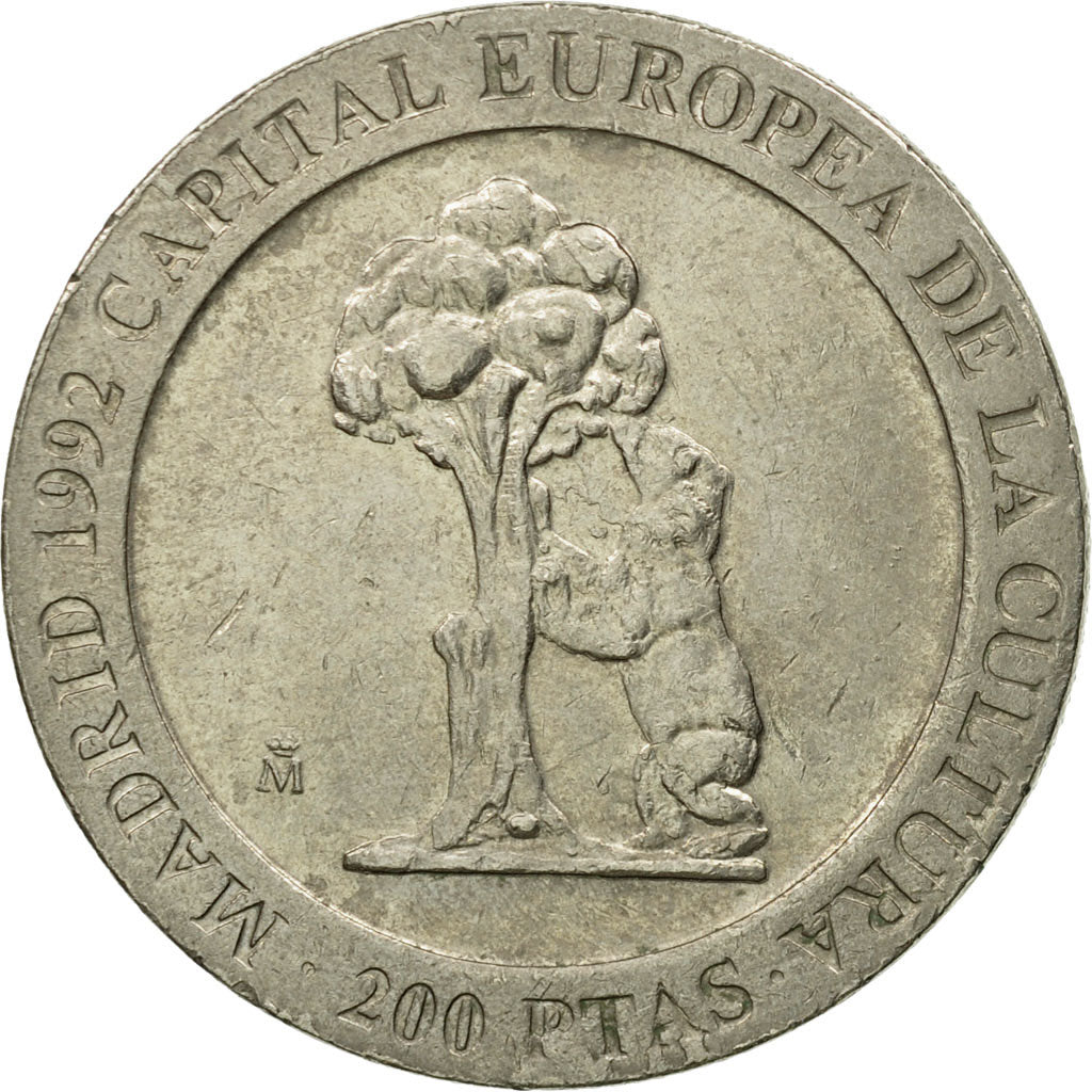 Moneda, España, Juan Carlos I, 200 Pesetas, 1992, MBC, Cobre - níquel, KM:910