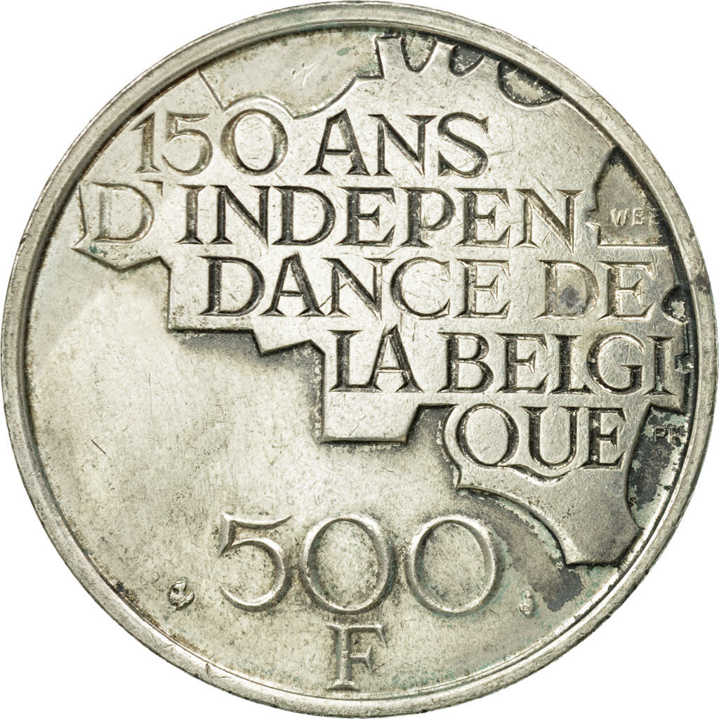 Coin, Belgium, 500 Francs, 500 Frank, 1980, Brussels, EF(40-45), Silver Clad