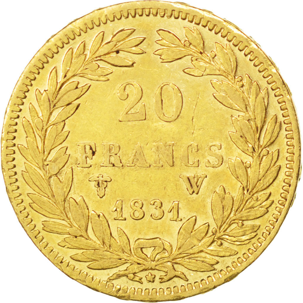 Moneta, Francia, Louis-Philippe, 20 Francs, 1831, Lille, BB+, Oro, KM:746.4
