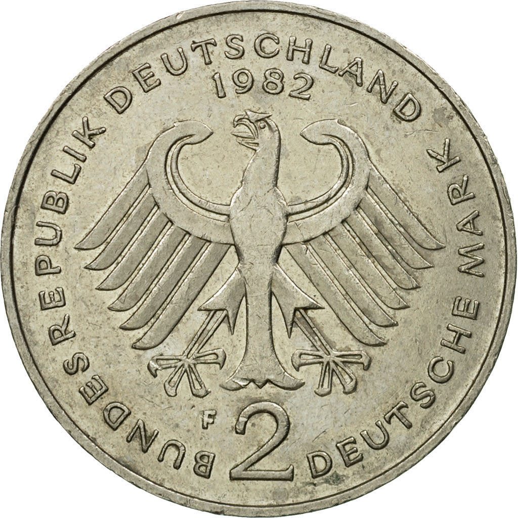Coin, GERMANY - FEDERAL REPUBLIC, 2 Mark, 1982, Stuttgart, EF(40-45)