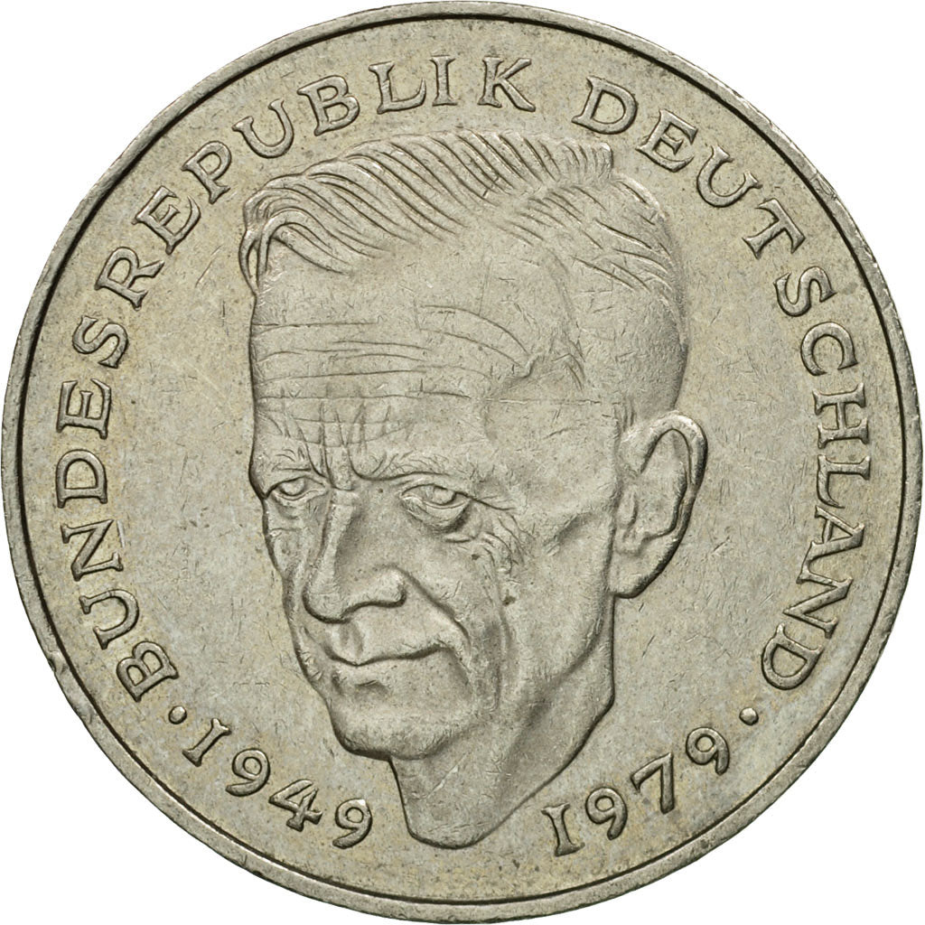 Moneta, GERMANIA - REPUBBLICA FEDERALE, 2 Mark, 1988, Stuttgart, BB, Nichel