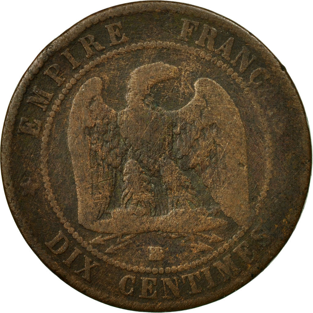 Munten, Frankrijk, Napoleon III, Napoléon III, 10 Centimes, 1856, Strasbourg