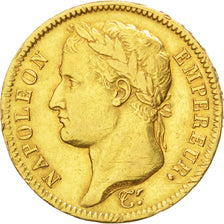 FRANCE, Napoléon I, 40 Francs, 1811, Paris, KM #696.1, AU(50-53), Gold, Gadoury