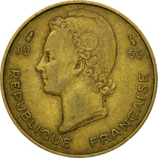 Coin, French West Africa, 10 Francs, 1956, Paris, EF(40-45), Aluminum-Bronze