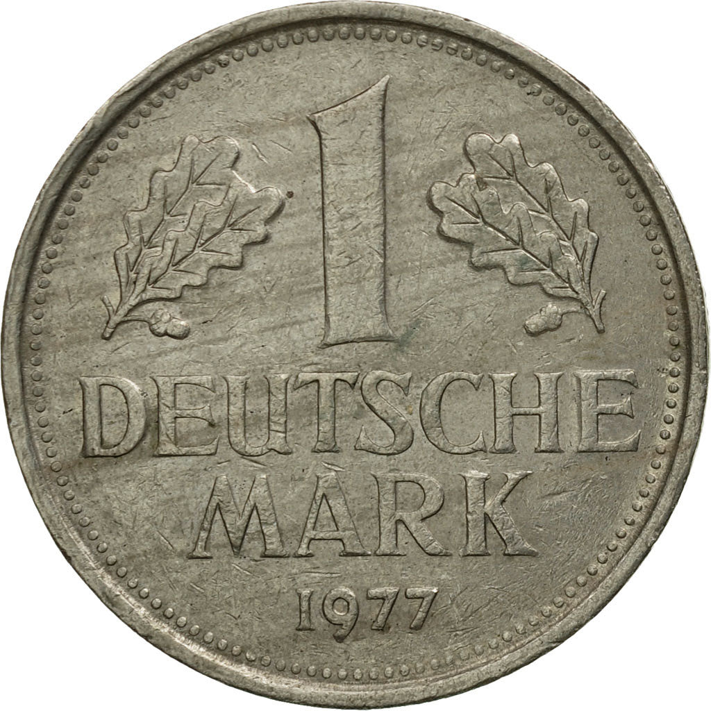 Coin, GERMANY - FEDERAL REPUBLIC, Mark, 1977, Karlsruhe, EF(40-45)