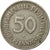 Moneda, ALEMANIA - REPÚBLICA FEDERAL, 50 Pfennig, 1971, Stuttgart, MBC, Cobre -