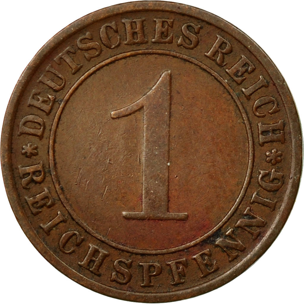 Coin, GERMANY, WEIMAR REPUBLIC, Reichspfennig, 1931, Muldenhütten, MS(65-70)