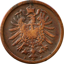 Coin, GERMANY - EMPIRE, Wilhelm I, 2 Pfennig, 1876, Stuttgart, VF(20-25)