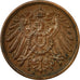 Coin, GERMANY - EMPIRE, Wilhelm II, 2 Pfennig, 1913, Munich, EF(40-45), Copper