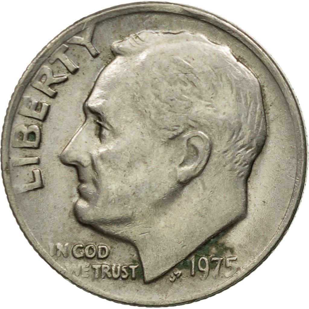 Coin, United States, Roosevelt Dime, Dime, 1975, U.S. Mint, Philadelphia