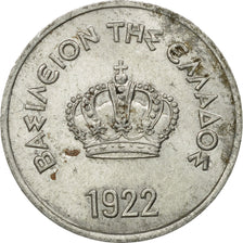 Coin, Greece, George II, 10 Lepta, 1922, EF(40-45), Aluminum, KM:66.1