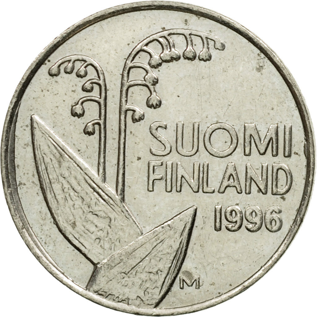Coin, Finland, 10 Pennia, 1996, EF(40-45), Copper-nickel, KM:65