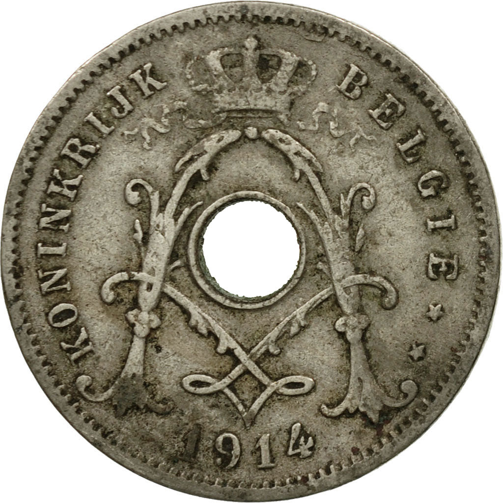 Coin, Belgium, 5 Centimes, 1914, VF(30-35), Copper-nickel, KM:67