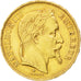FRANCE, Napoléon III, 20 Francs, 1869, Strasbourg, KM #801.2, AU(55-58), Gold, G
