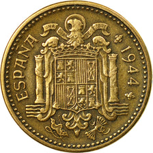 Coin, Spain, Peseta, 1944, EF(40-45), Aluminum-Bronze, KM:767