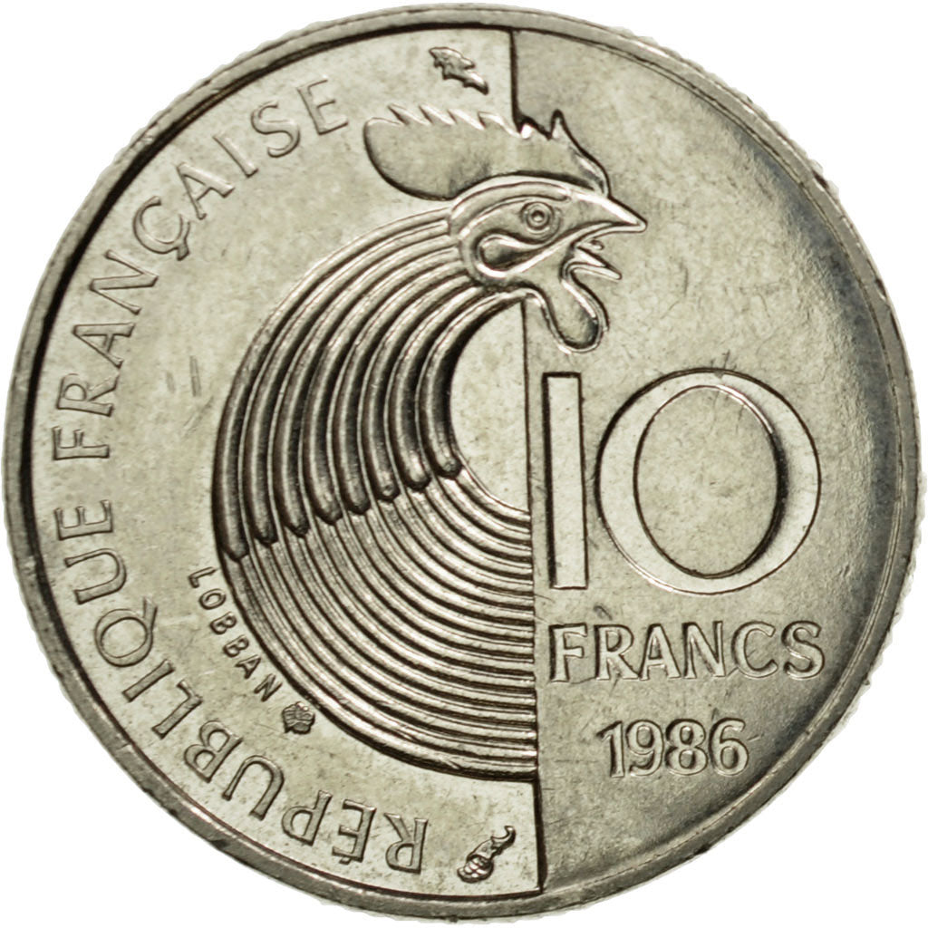 Coin, France, Schumann, 10 Francs, 1986, Paris, EF(40-45), Nickel, KM:958