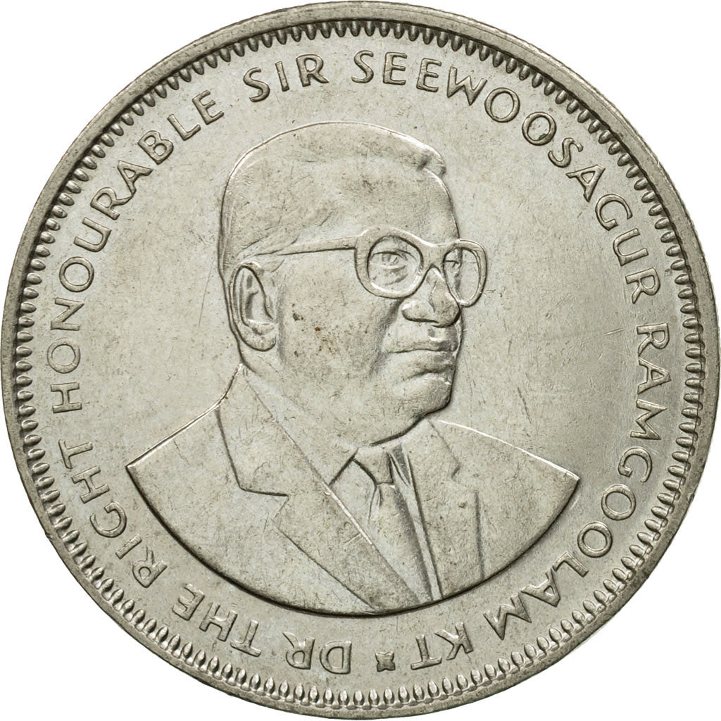 Coin, Mauritius, Rupee, 1990, EF(40-45), Copper-nickel, KM:55