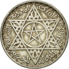 Coin, Morocco, Mohammed V, 100 Francs, 1953, Paris, EF(40-45), Silver, KM:52