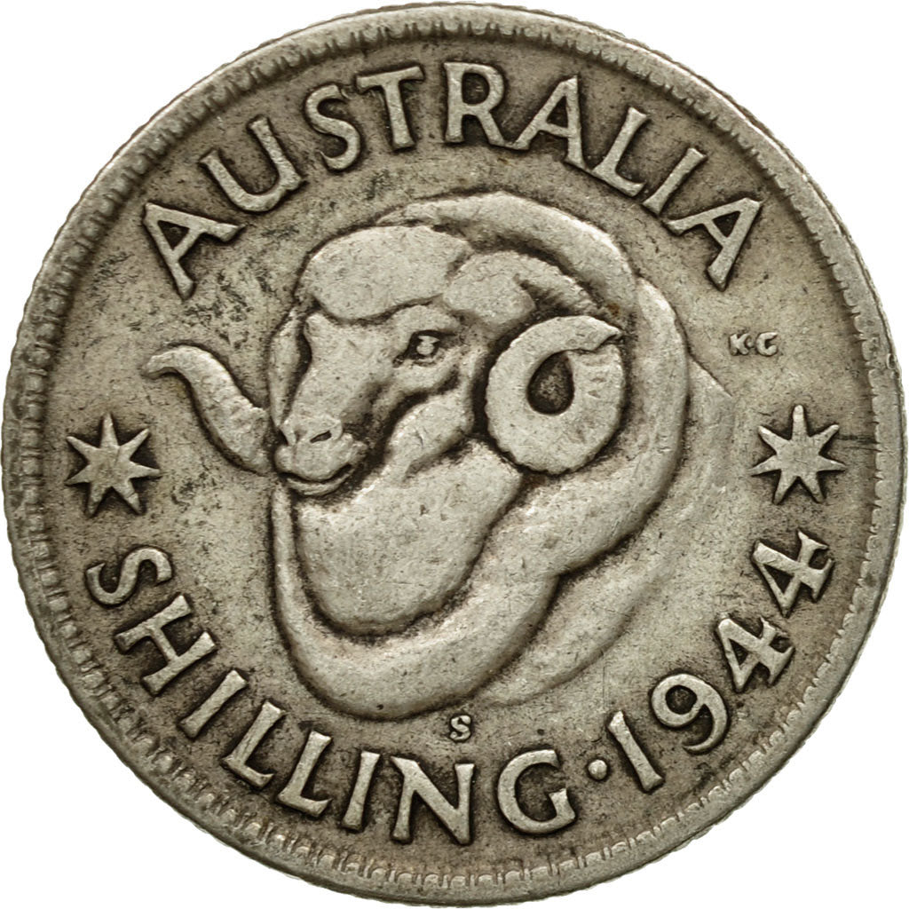 Coin, Australia, George VI, Shilling, 1944, EF(40-45), Silver, KM:39