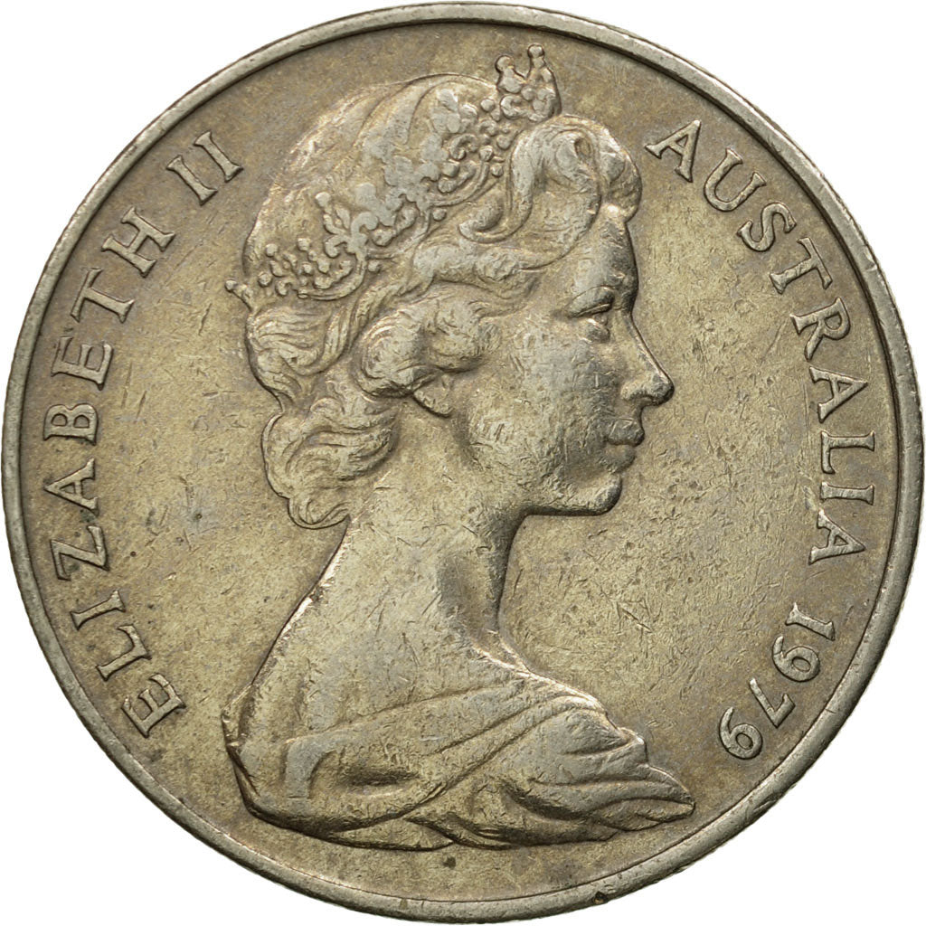 Coin, Australia, Elizabeth II, 20 Cents, 1979, EF(40-45), Copper-nickel, KM:66