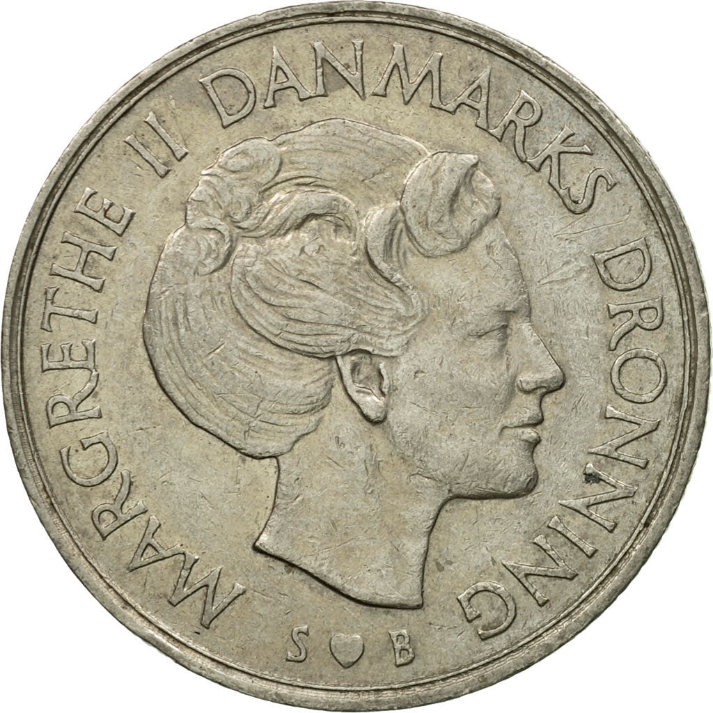 Monnaie, Danemark, Margrethe II, Krone, 1973, Copenhagen, TTB, Copper-nickel