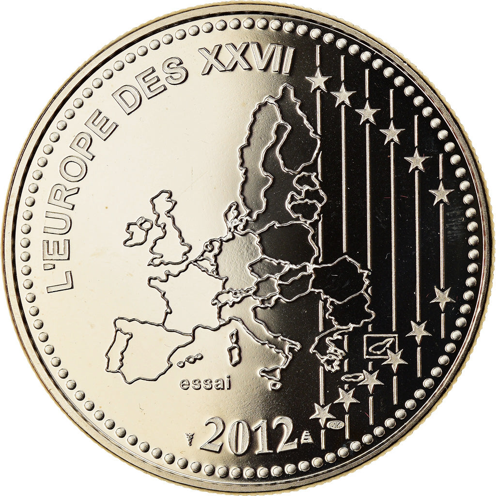 Francia, medaglia, L'Europe des XXVII, 10 Ans de l'Euro, Politics, Society, War