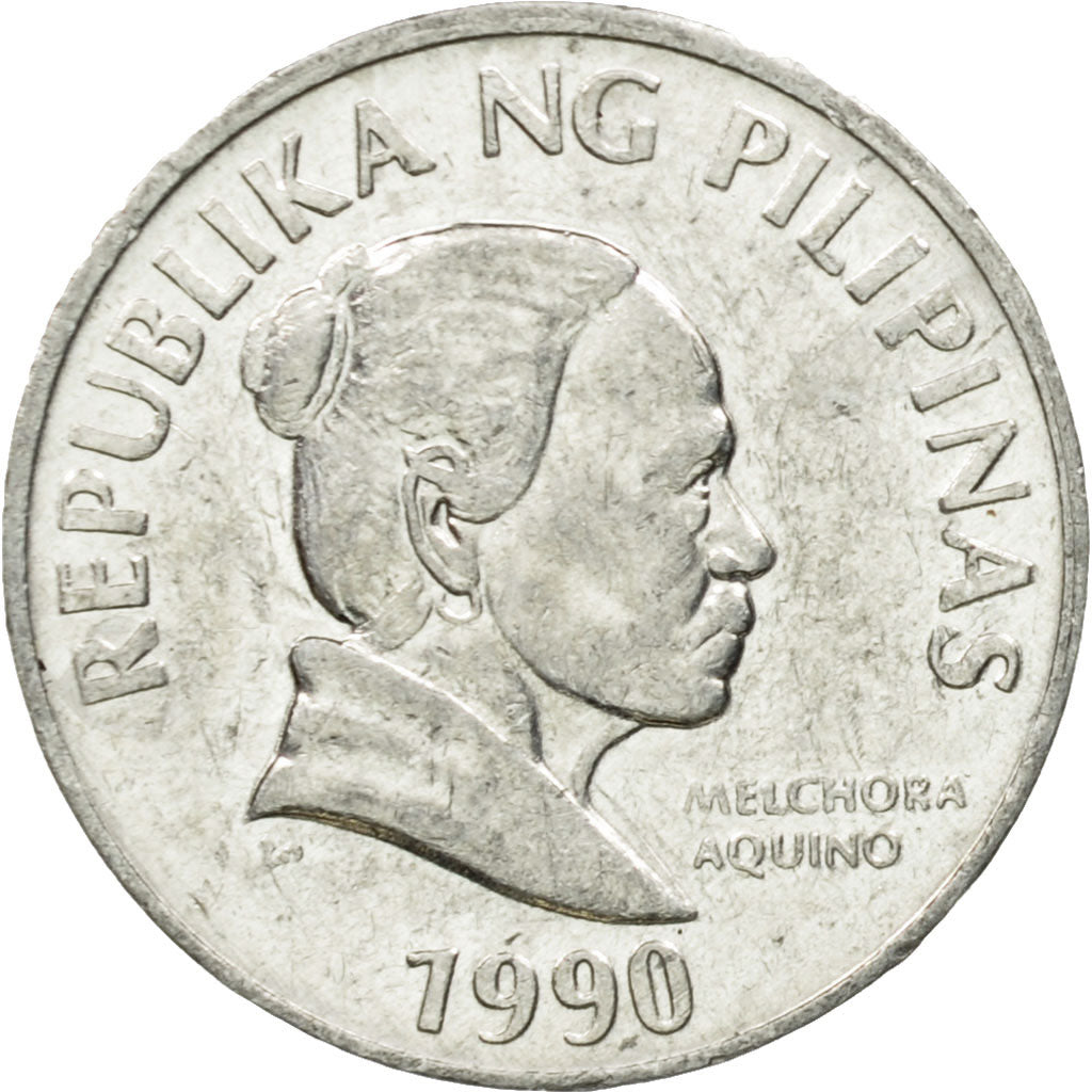 Coin, Philippines, 5 Sentimos, 1990, EF(40-45), Aluminum, KM:239