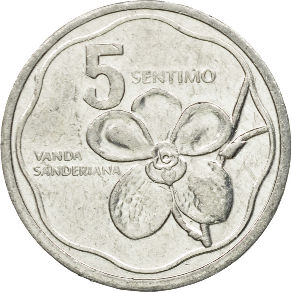 Coin, Philippines, 5 Sentimos, 1990, EF(40-45), Aluminum, KM:239