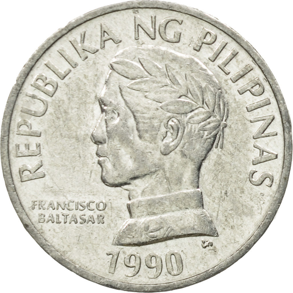 Coin, Philippines, 10 Sentimos, 1990, EF(40-45), Aluminum, KM:240.2