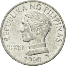 Coin, Philippines, 10 Sentimos, 1990, EF(40-45), Aluminum, KM:240.2
