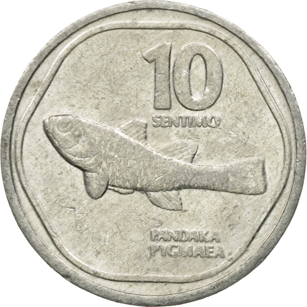 Coin, Philippines, 10 Sentimos, 1990, EF(40-45), Aluminum, KM:240.2