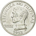 Coin, Philippines, 10 Sentimos, 1992, EF(40-45), Aluminum, KM:240.2
