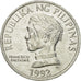 Moneda, Filipinas, 10 Sentimos, 1992, MBC, Aluminio, KM:240.2