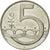 Coin, Czech Republic, 5 Korun, 1993, EF(40-45), Nickel plated steel, KM:8