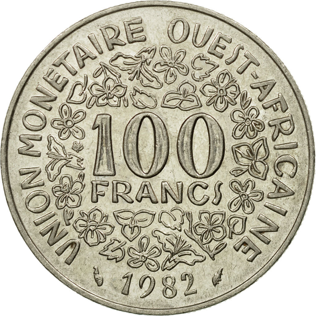 Coin, West African States, 100 Francs, 1982, Paris, EF(40-45), Nickel, KM:4