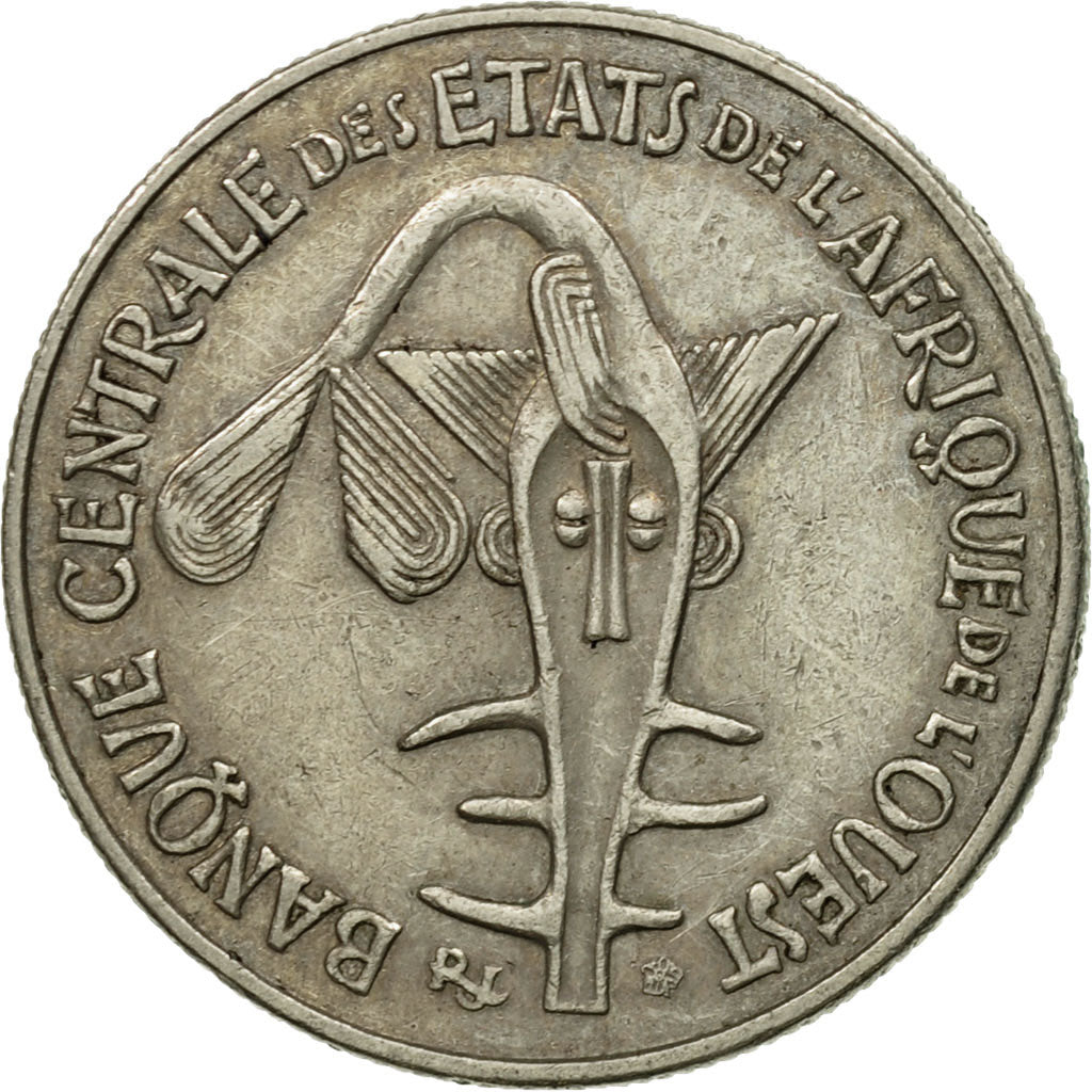Coin, West African States, 50 Francs, 1987, Paris, EF(40-45), Copper-nickel