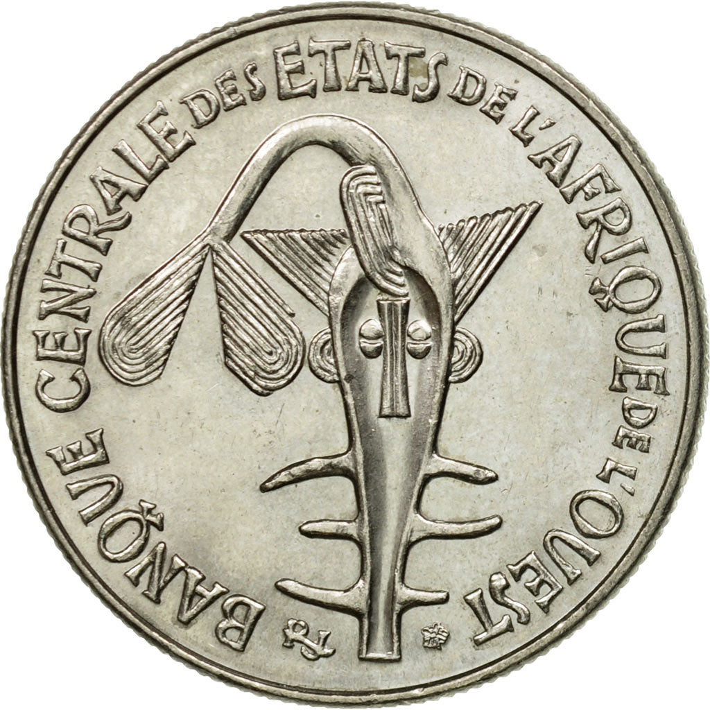 Coin, West African States, 50 Francs, 1991, Paris, EF(40-45), Copper-nickel