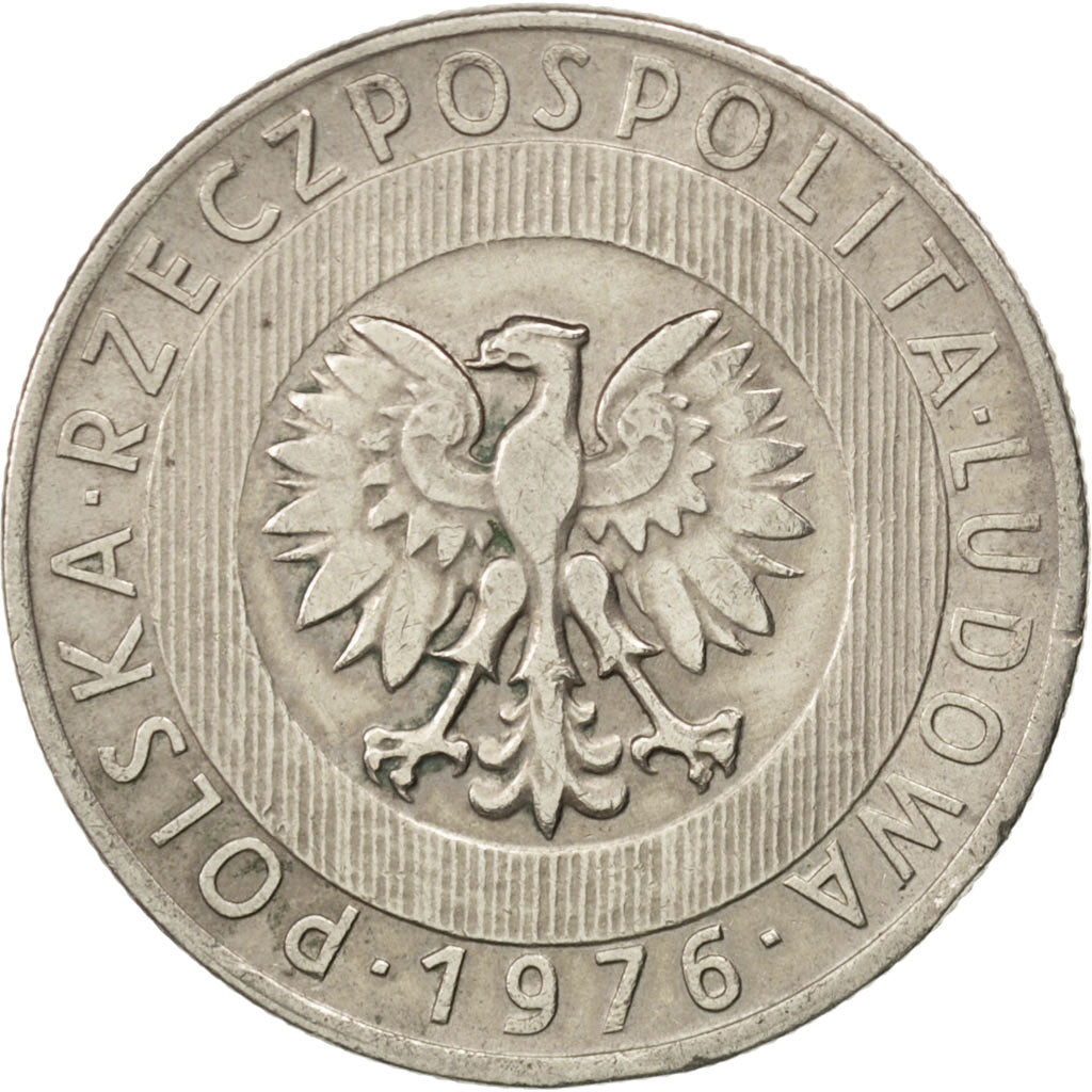 Coin, Poland, 20 Zlotych, 1976, Varsovie, AU(55-58), Copper-nickel, KM:67