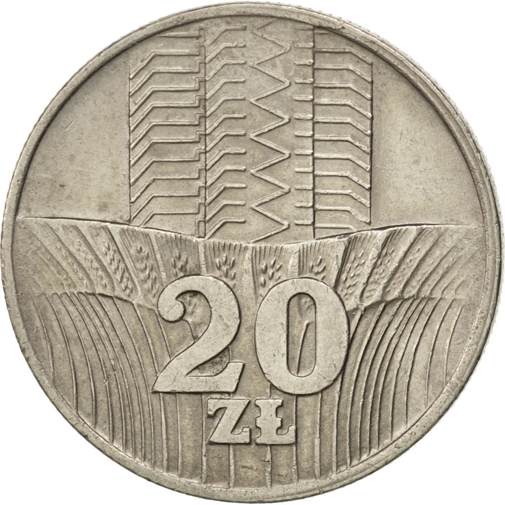 Coin, Poland, 20 Zlotych, 1976, Varsovie, AU(55-58), Copper-nickel, KM:67