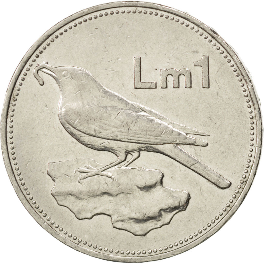 MALTA, Lira, 1986, KM #82, EF(40-45), Nickel, 29.82, 13.00